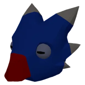 Penguin, a low-poly model on a dark ground.